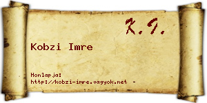 Kobzi Imre névjegykártya