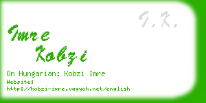 imre kobzi business card